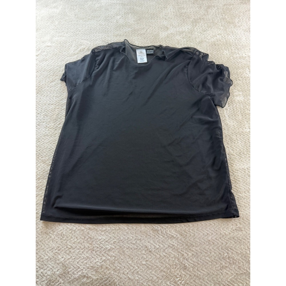 Disney Parks Her‎ Universe Black Sheer Mesh Short Sleeve Top Womens 1X